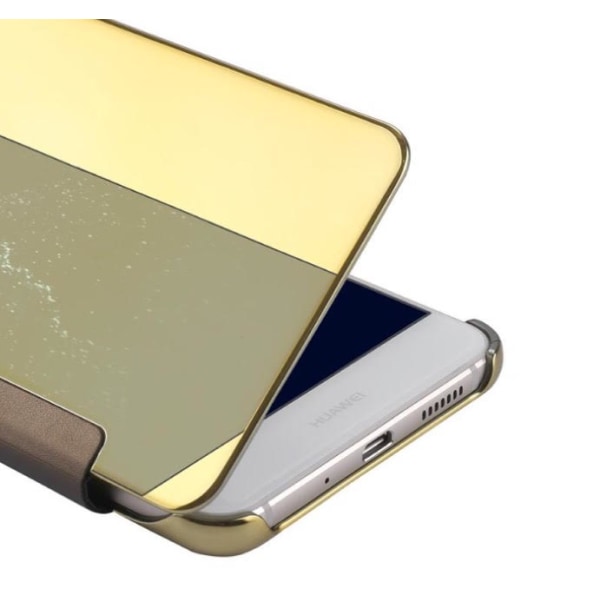 Huawei P8 Lite - FLOVEMES Clear-View Fodral Silver/Grå