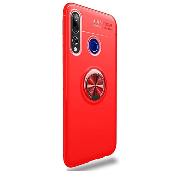 Huawei P Smart Z - Fleksibelt cover med ringholder Röd