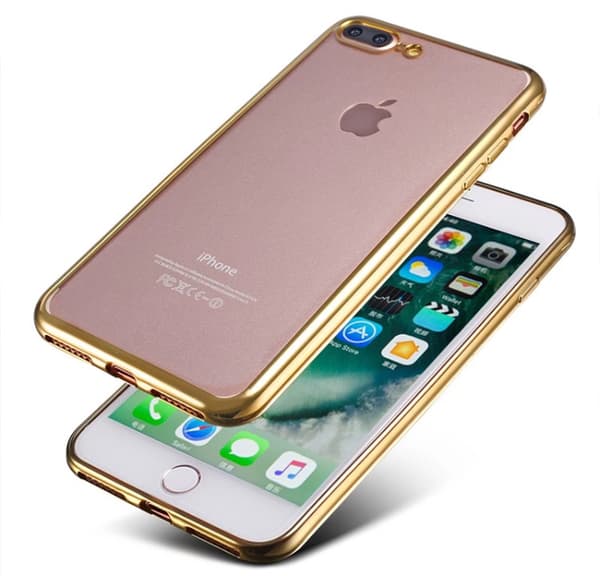 Tunt Elegant Praktiskt Silikonskal iPhone 8 LEMAN (MAX SKYDD) Silver/Grå