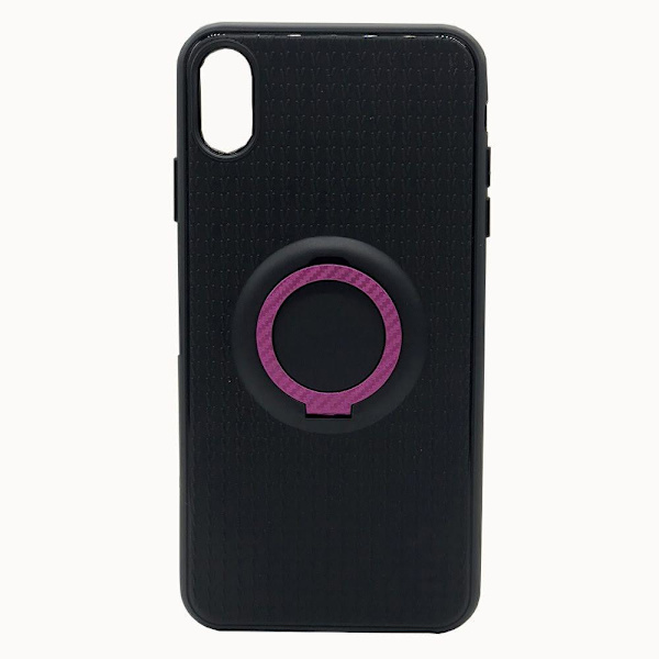 Praktiskt Skyddsskal med Ringhållare för iPhone XS Max Rosaröd