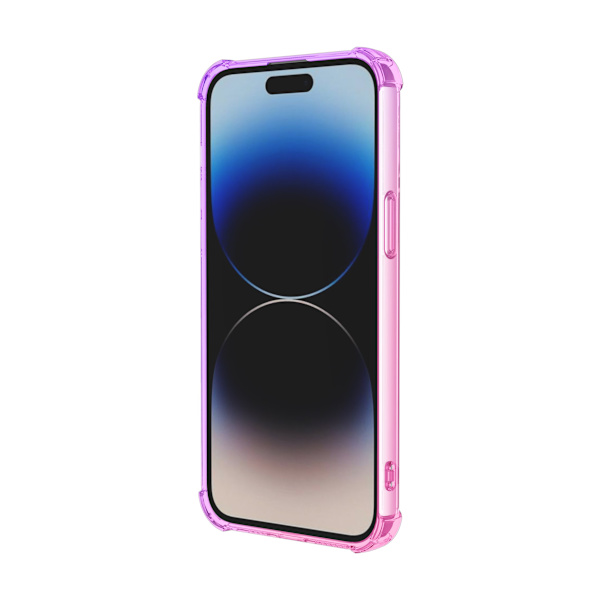 IPhone 15 pro max - Smart Skyddsskal i silikon Blå/Rosa