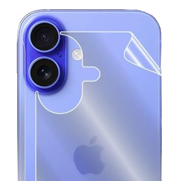 Baksida Hydrogel Skärmskydd HD 0,2mm för iPhone 16
