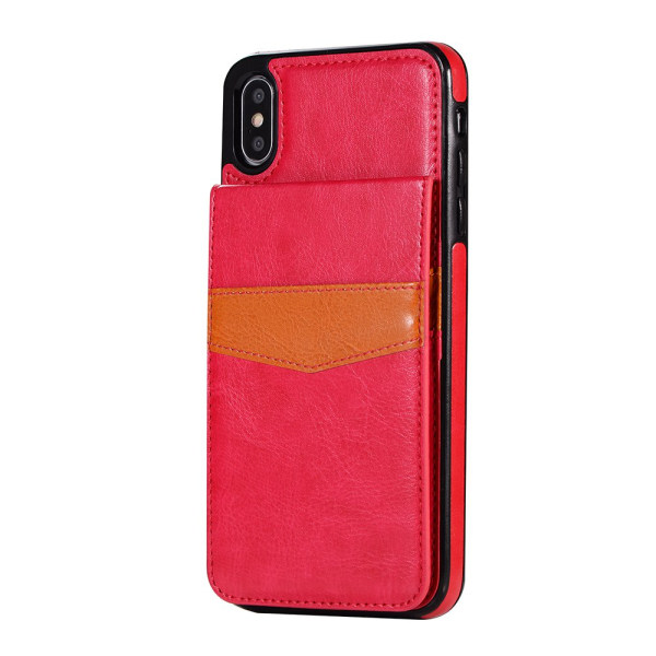 iPhone XS Max - Kansi lompakko- ja korttilokerolla Rosa