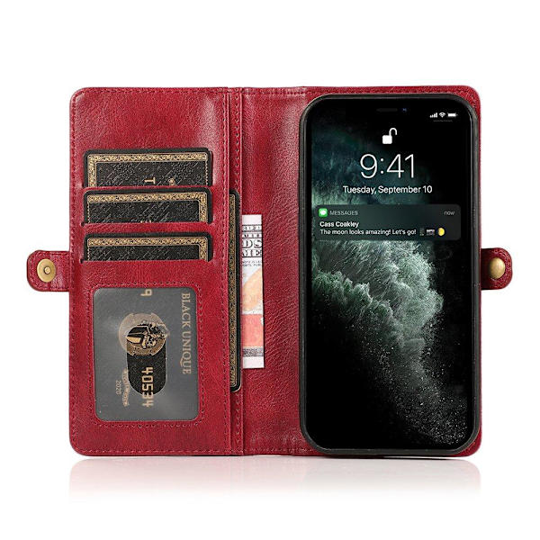 Smart 2-i-1 Pungetui - iPhone 12 Mini Röd