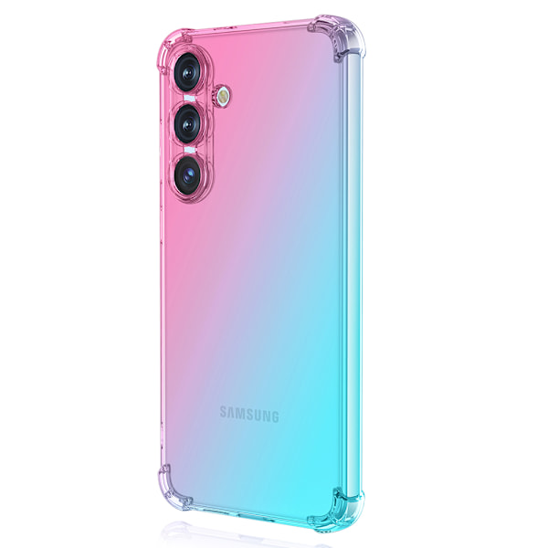S24 Plus - Gradient luftkudd-TPU-fodral Blå/Rosa