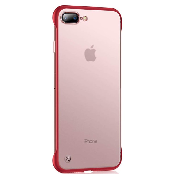 Støtdempende ultratynt deksel - iPhone 8 Plus Röd