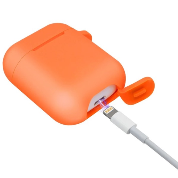 Beskyttende stilig silikonetui til Airpods Orange