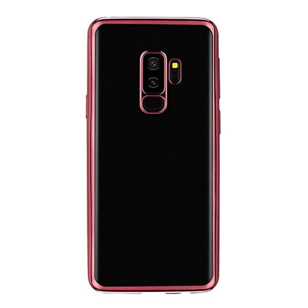 Samsung Galaxy A6 Plus - Silikonskal i Plated-utförande Roséguld