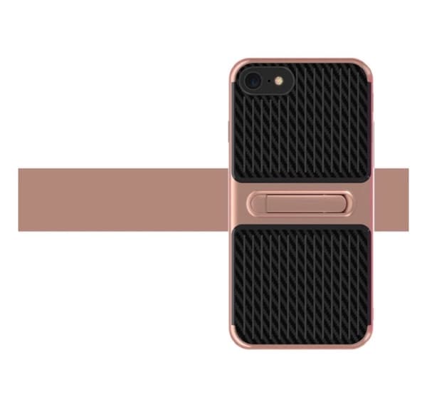 iPhone 7 - FLOVEME Eleganta Stötdämpande Hybridskal i Karbon Silver