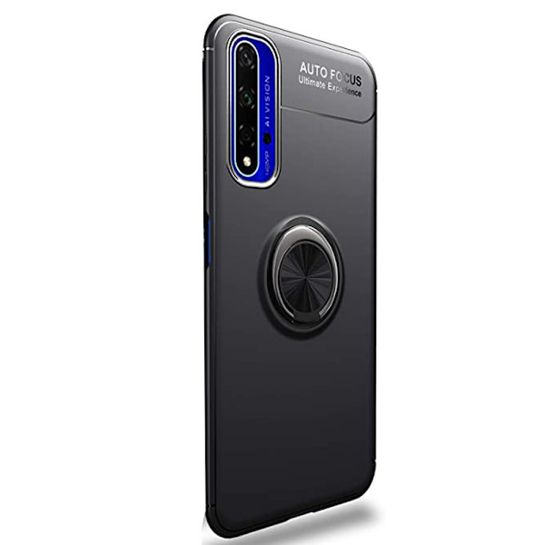 Kraftfullt Skal med Ringhållare - Huawei Nova 5T Svart/Röd