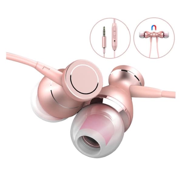 TOMKAS In-ear Magnetic Earphone With Mic In-lineControl Silver/Grå Silver/Grå