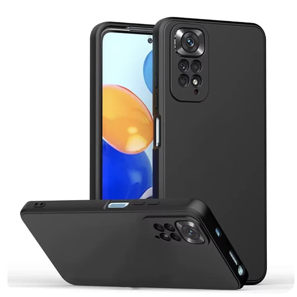 Redmi Note 11 Pro 5G - Stilrent Skyddsskal i Matt Silikon Svart