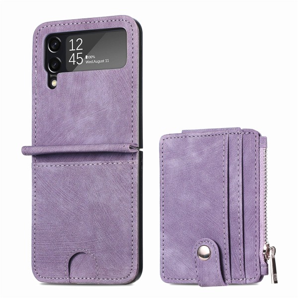 Elegant cover med kortrum - Samsung Galaxy Z Flip 4 Grön