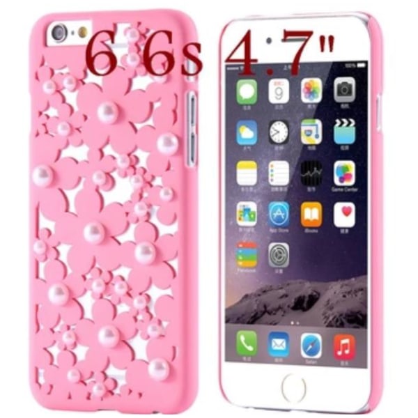 IPHONE 6 6s FLOVEME LUXURY Flower Pearl skal Hot Pink