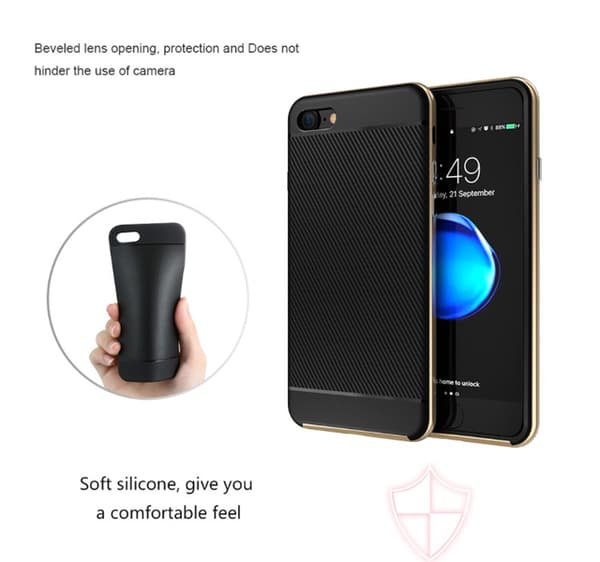 iPhone 7 - Shockproof- Exklusivt Praktiskt Stötdämpande skal Guld