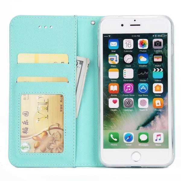 Praktisk lommebokdeksel - iPhone 7 Plus Grön