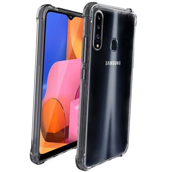 Skyddande Silikonskal - Samsung Galaxy A20S Rosa/Lila