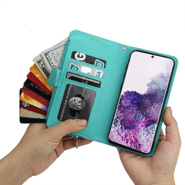 Stilfuldt pung etui - Samsung Galaxy S20 FE Grön