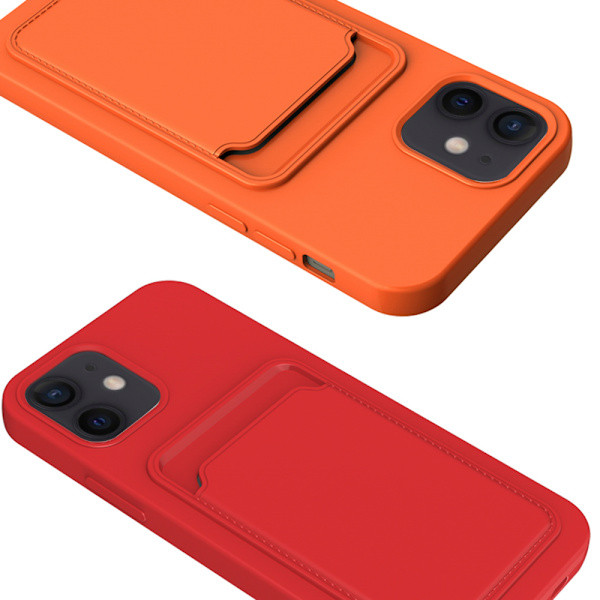 Fleksibelt Etui med Kortlomme - iPhone 11 Orange