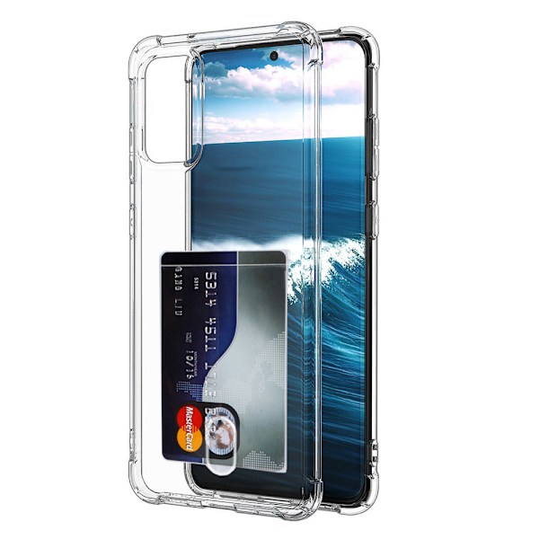 Skal med Korthållare - Samsung Galaxy S20 Transparent