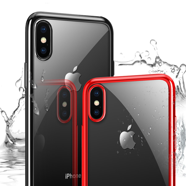 Suojakuori iPhone XS Maxille (elektropinnoitettu) Röd