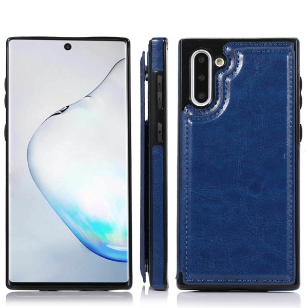 Elegant Nkobee Skal med Korthållare - Samsung Galaxy Note10 Mörkblå