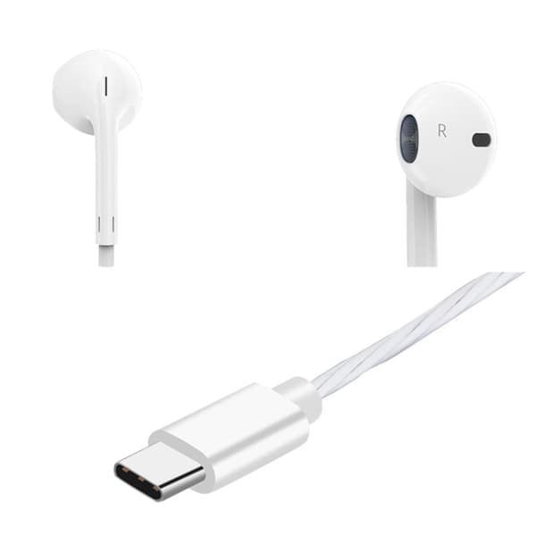 Effektfulla Slittåliga Type-C In-Ear Hörlurar Vit