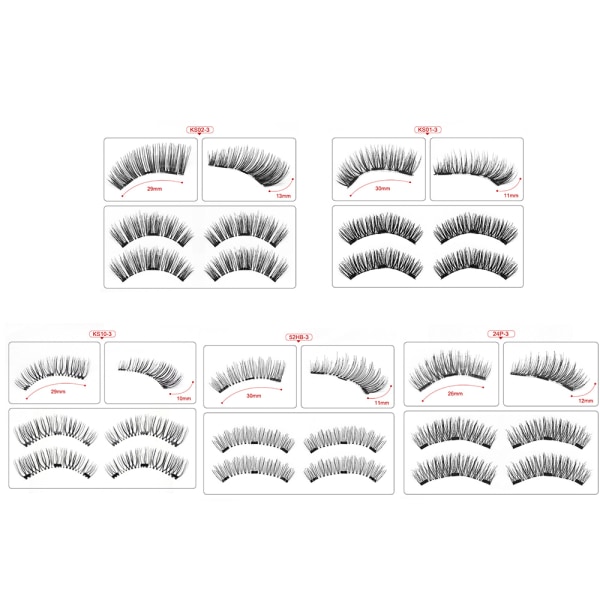 Eksklusive magnetiske falske øjenvipper KS02-3