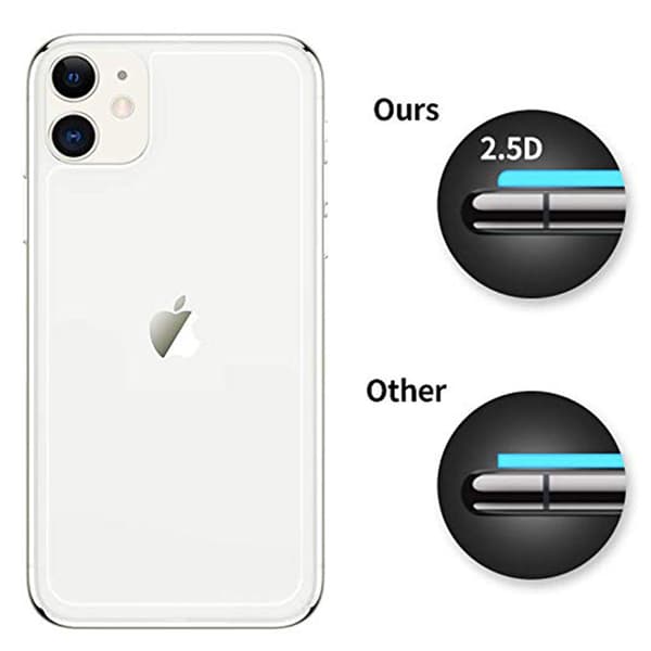 Baksida Skärmskydd iPhone 11 2-PACK 9H Screen-Fit ProGuard Transparent