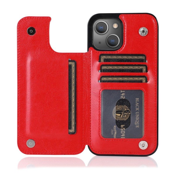 NKOBEE Cover med kortrum - iPhone 13 Mini Röd