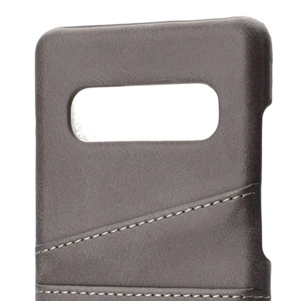 Cover med kortslot til Samsung Galaxy S10 (Vintage) Mörkbrun
