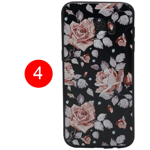 LEMAN Deksel med blomstermotiv til Samsung Galaxy S7 4