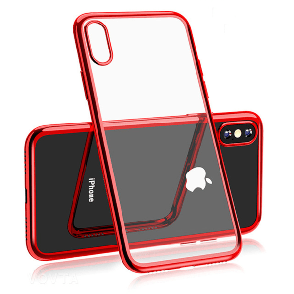 Beskyttelsesdeksel for iPhone XS Max (elektroplatet) Röd