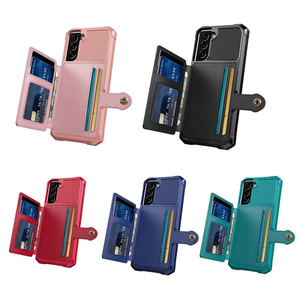 Effektivt etui med kortrum - Samsung Galaxy S22 Svart