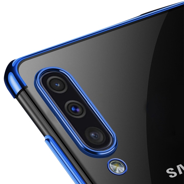 Samsung Galaxy A70 - Eksklusivt silikondeksel med ringholder Blå