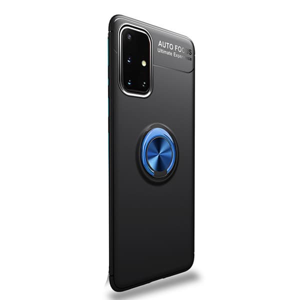 Glat cover med ringholder - Samsung Galaxy A51 Svart/Röd