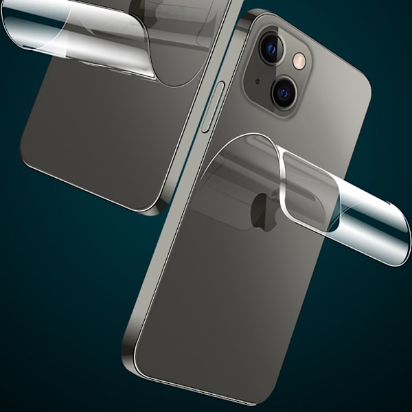 2-PACK iPhone 13 Mini Hydrogel Baksida Skärmskydd 0,3mm Transparent