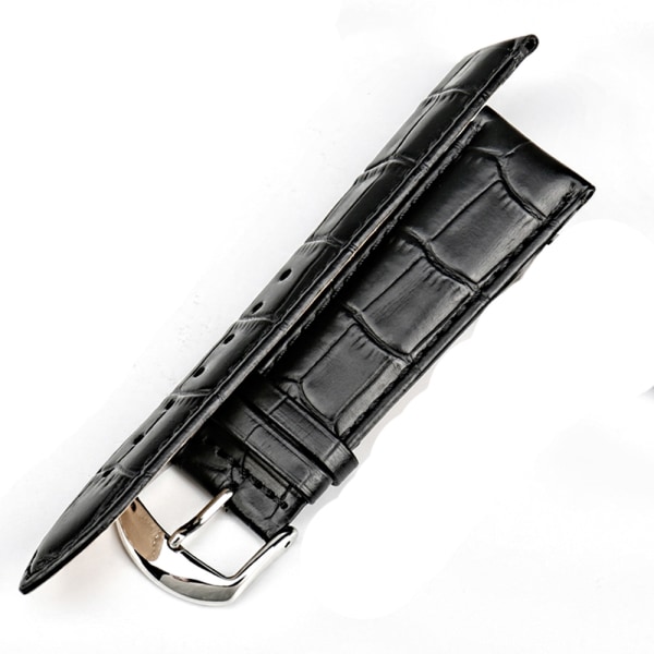 Stilsäkert Retro-Design-Design Klockarmband i PU-Läder Blå 12mm