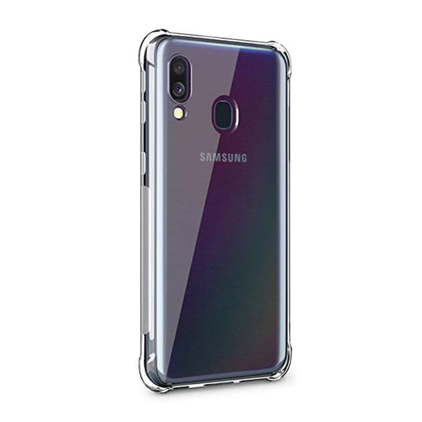 Samsung Galaxy A40 - Stilsäkert Ruff-Grip Skal Blå/Rosa