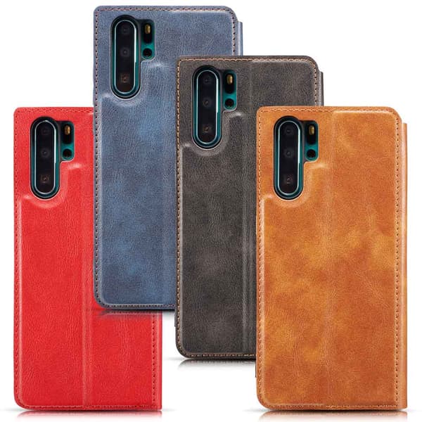 Huawei P30 Pro - Plånboksfodral Svart Svart