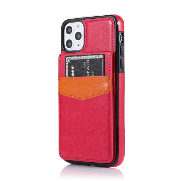 Huomaavainen (Leman) kotelo korttilokerolla - iPhone 11 Pro Röd