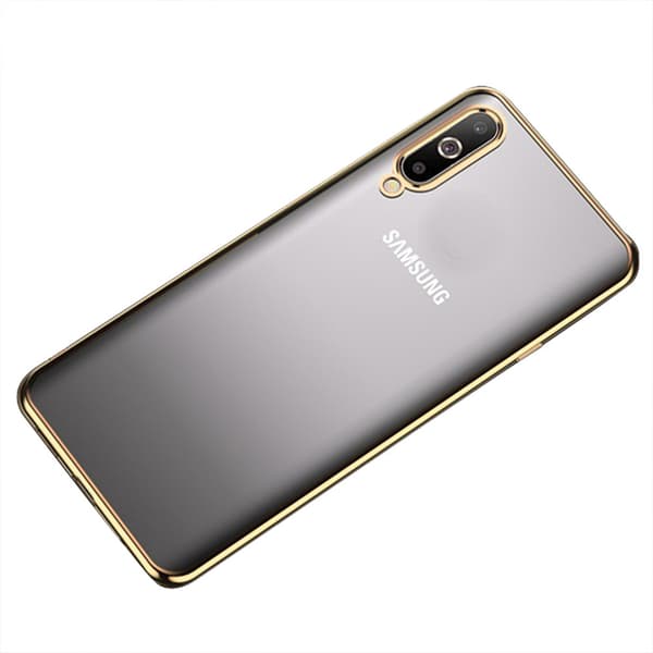 St�td�mpande Smidigt Silikonskal - Samsung Galaxy A50 Silver