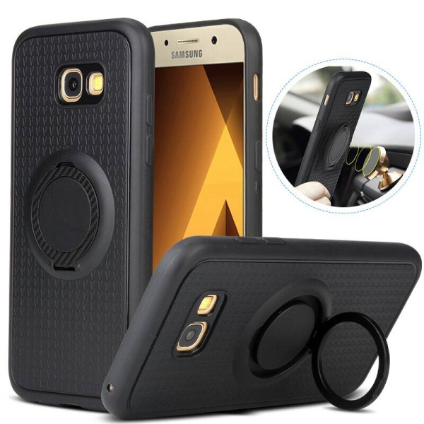 Galaxy S7 Edge - Smart Silikone Cover med Ring Holder Guld