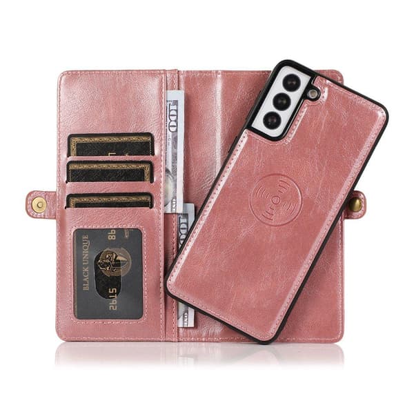 Tankevækkende 2-1 Wallet Case - Samsung Galaxy S21 Röd
