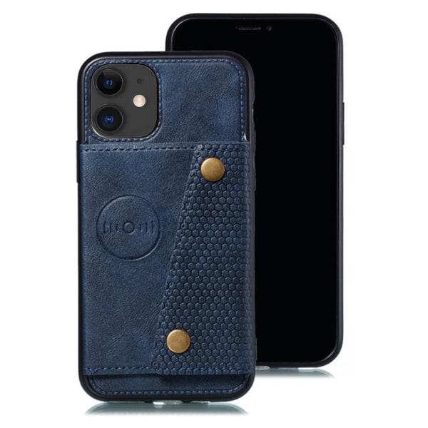 Stilfuldt cover med kortrum - iPhone 12 Mini Mörkblå