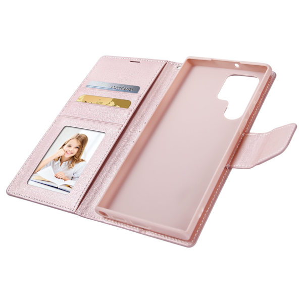 Smooth Wallet Case - Samsung Galaxy S22 Ultra Marinblå