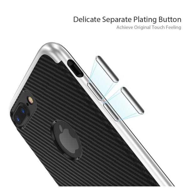 Stilrent skal till iPhone 6/6S PLUS från FLOVEME's CARBON-serie Silver
