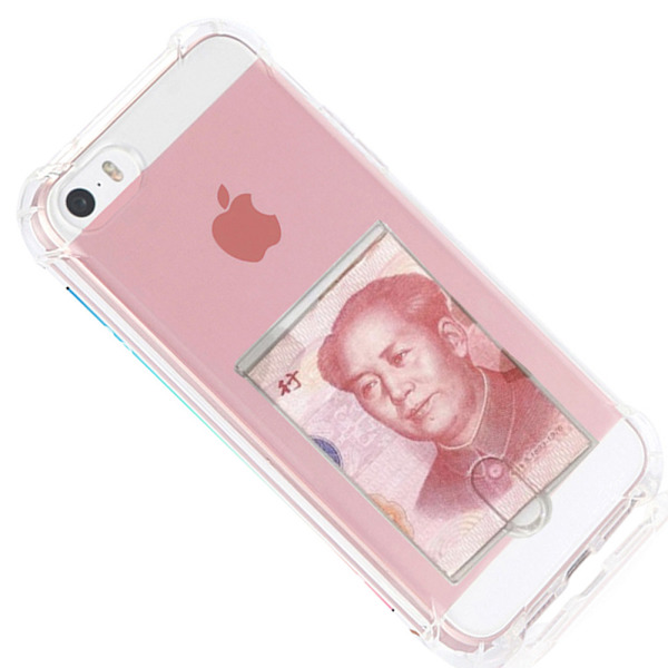 Skyddsskal med Kortfack - iPhone 5/5S/5SE Transparent
