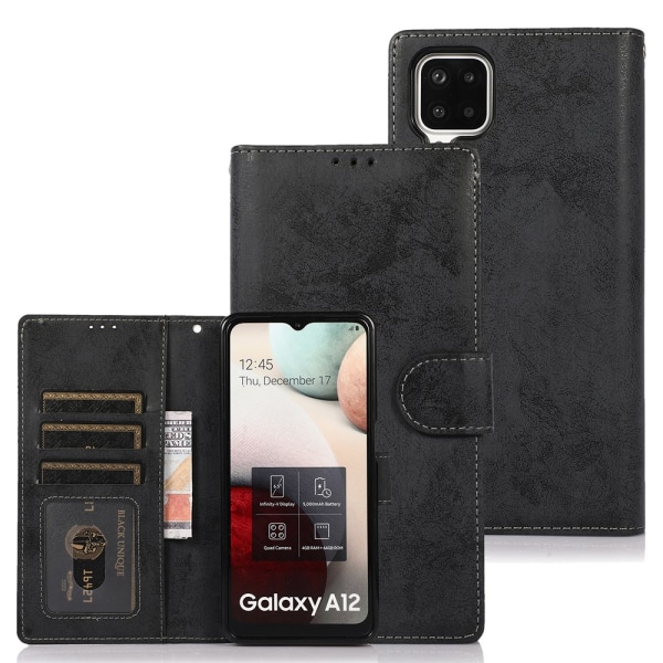 LEMANs Smart Wallet-deksel (2 i 1) - Samsung Galaxy A42 Svart