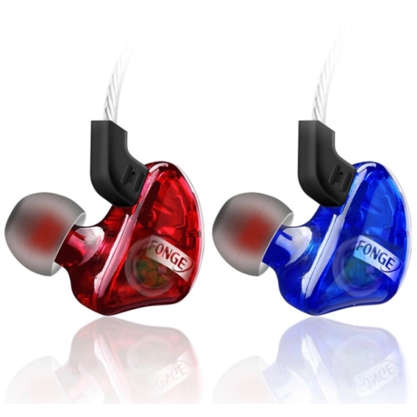 FONGE In-ear-hodetelefoner med Mic In-lineControl (øretelefoner) Röd